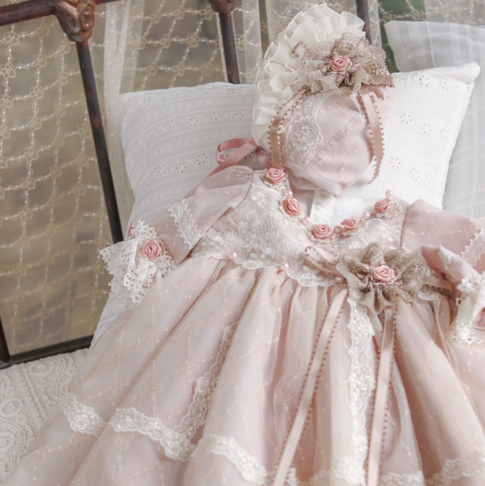 【現品60㎝】ベビードレスRB-804 ピンク - 画像 (3)