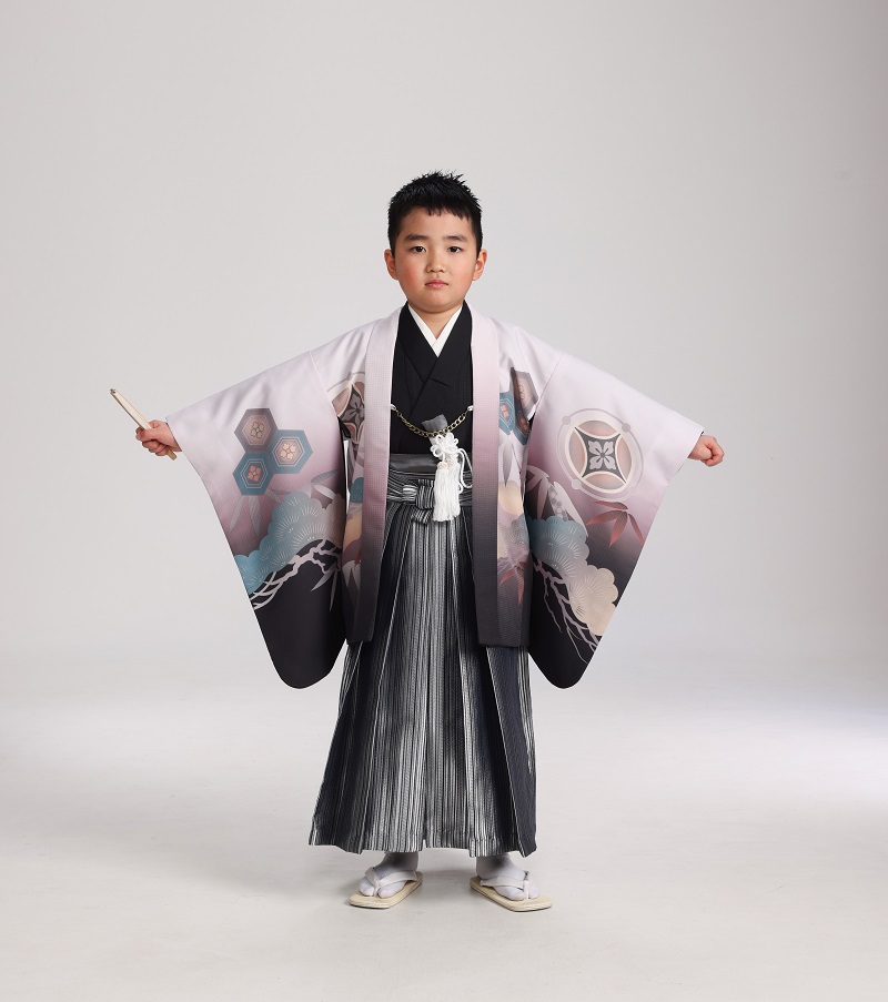 おりびと男児セット3歳/5歳 No.710【ダークピンク】