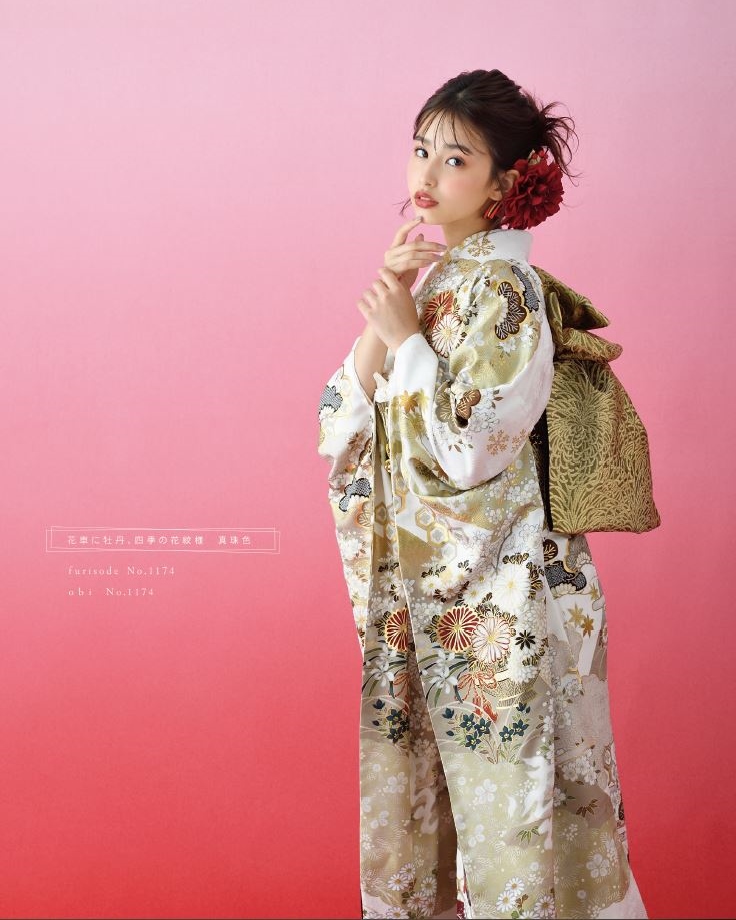2026正絹振袖　ひいな　№1174　-真珠色- - 画像 (2)