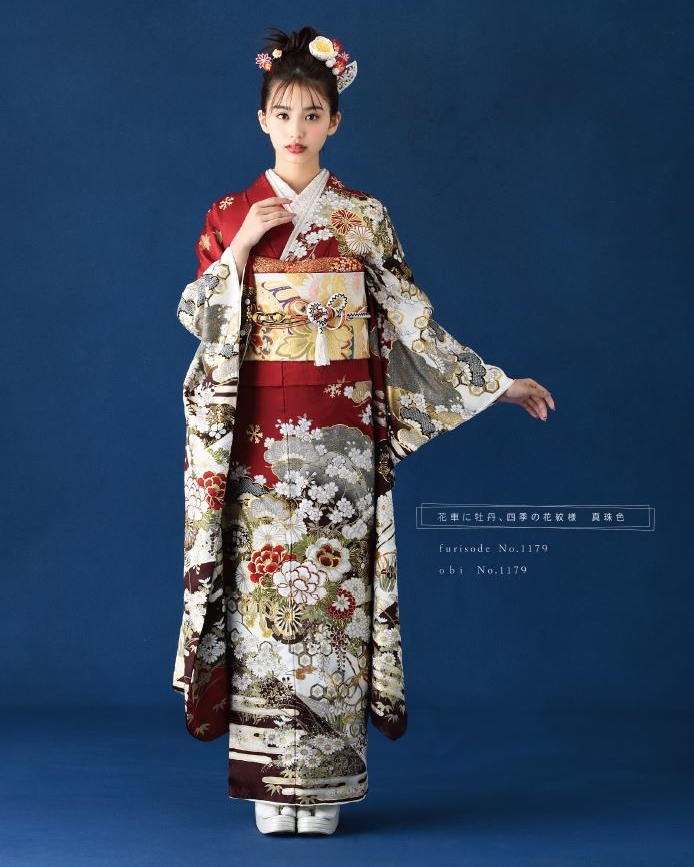 2026正絹振袖　ひいな　№1179 　-緋色-