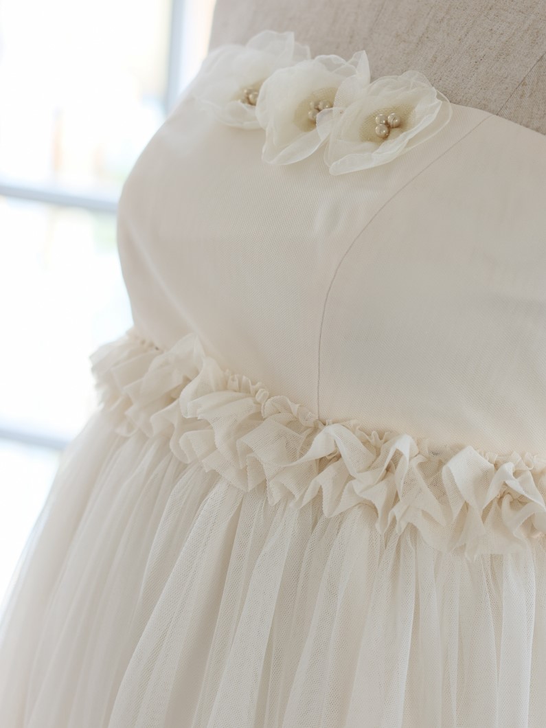 マタニティードレス R-2012 アイボリー - 画像 (6)