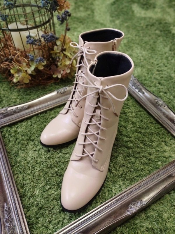 【受注品】レディースブーツ ミルクティーベージュ 【S,L】