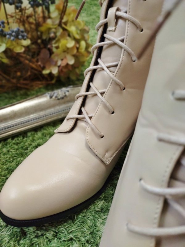 【受注品】レディースブーツ ミルクティーベージュ 【S,L】 - 画像 (2)