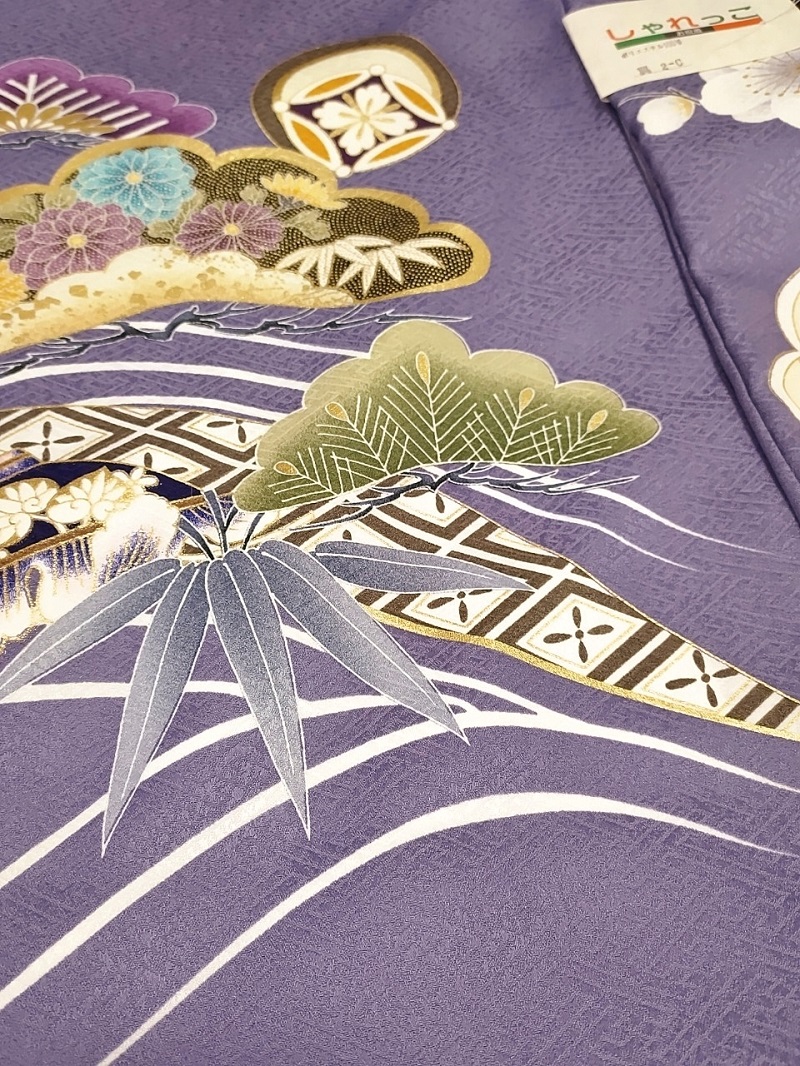 【現品】 男児お宮参り祝着 しゃれっこNo.「翼」2C【くすみ紫】 - 画像 (2)