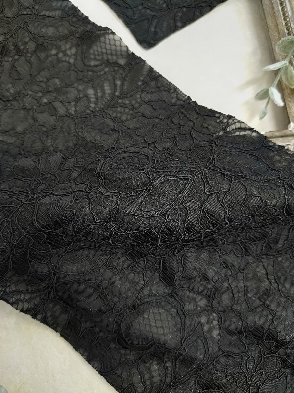 ラフィネ レース半衿/ボンディングレース ブラック - 画像 (3)