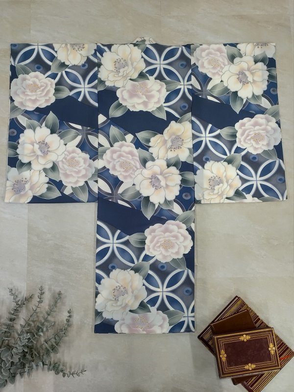 【特別現品】お宮参り祝着 RS2308-1b ジュエル-紺