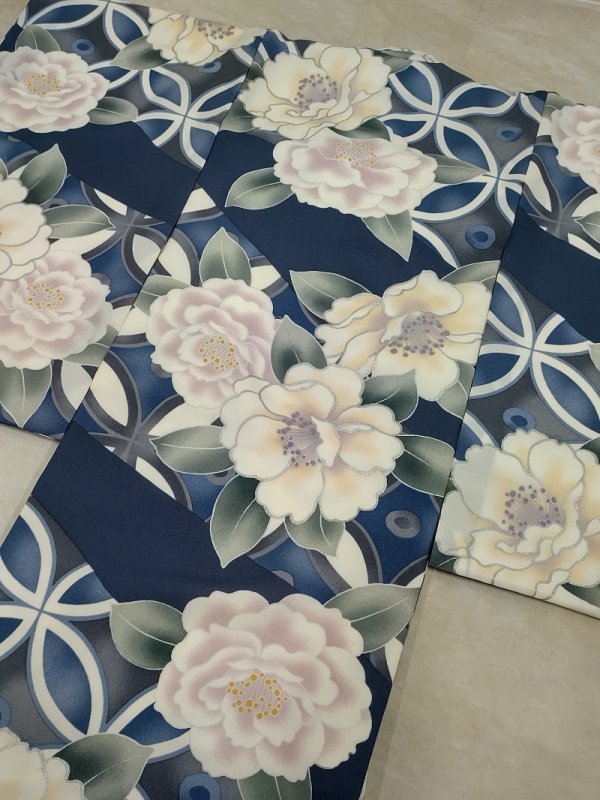 【特別現品】お宮参り祝着 RS2308-1b ジュエル-紺 - 画像 (3)