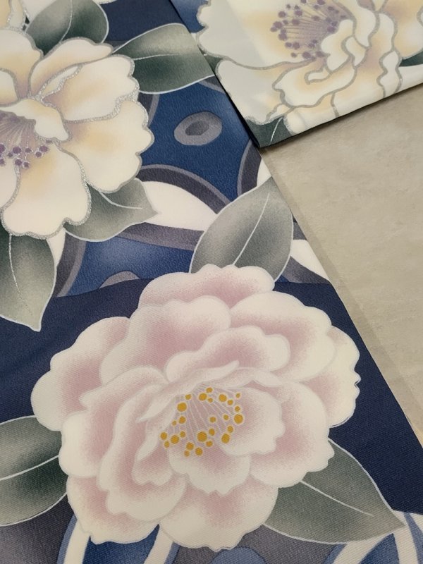 【特別現品】お宮参り祝着 RS2308-1b ジュエル-紺 - 画像 (2)