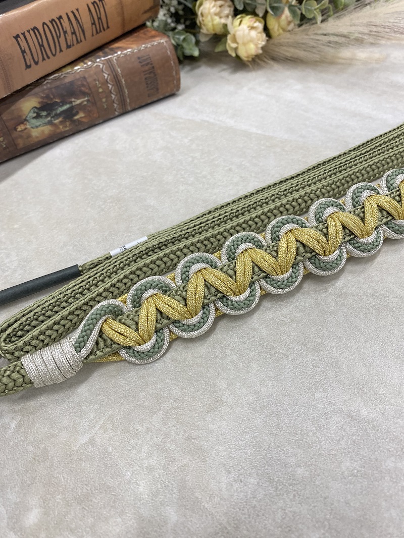 【アウトレット】-ラフィネオリジナル- 帯〆多重組み紐 グリーン - 画像 (5)