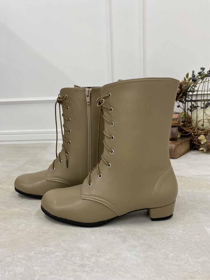 【アウトレット】女児国産ジュニアブーツ22.5㎝ ベージュ - 画像 (2)