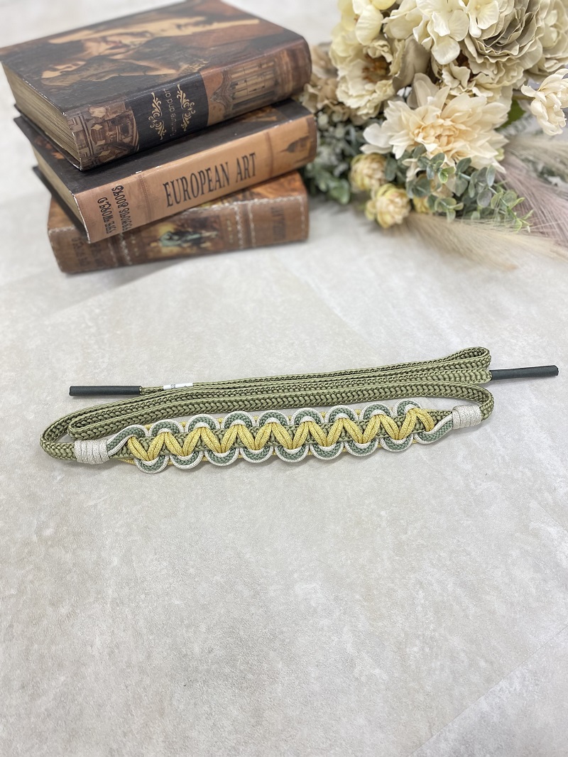 【アウトレット】-ラフィネオリジナル- 帯〆多重組み紐 グリーン - 画像 (4)