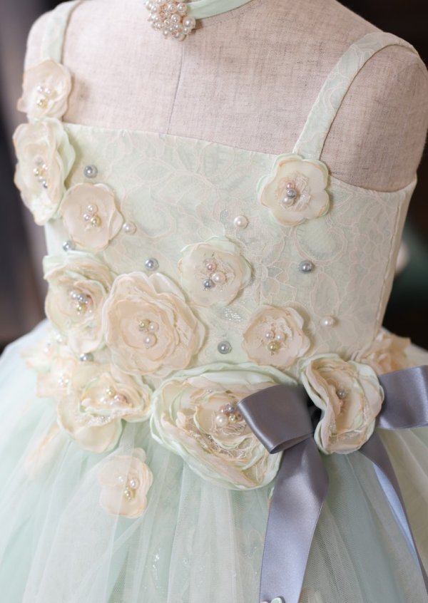 ロングドレスR-045 シャーベットグリーン - 画像 (3)