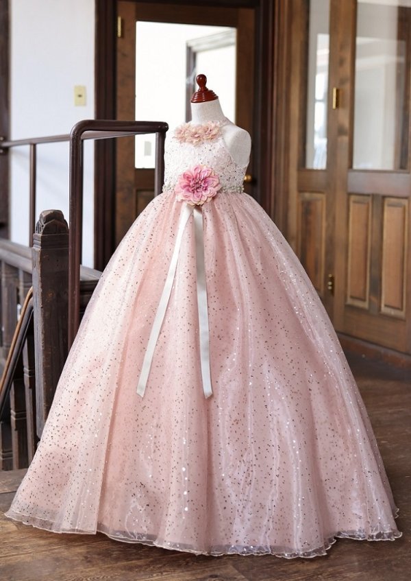 ロングドレスR-047　ベージュ - 画像 (2)