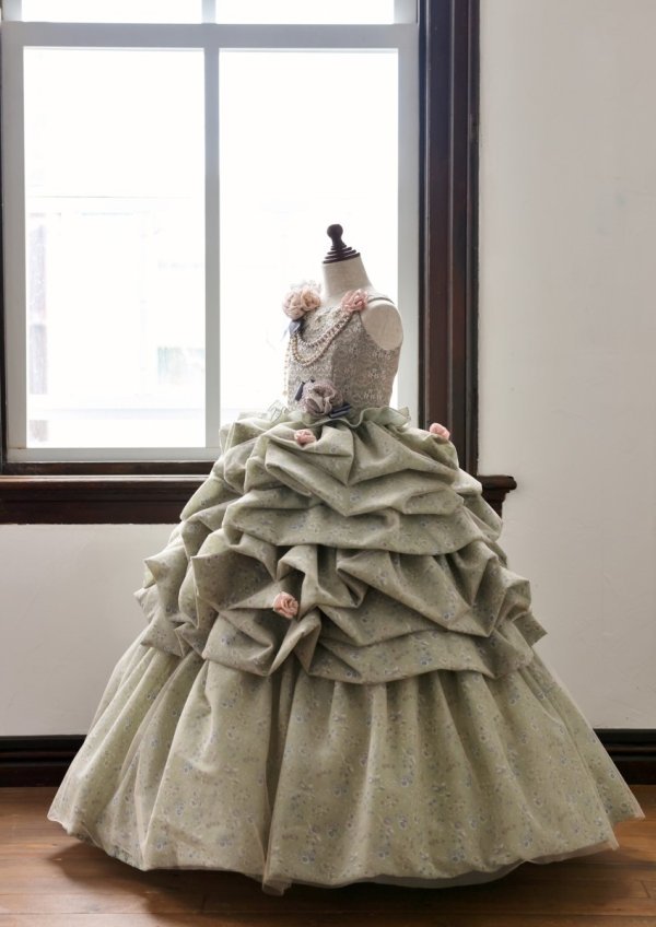 ロングドレスR-048 グリーン - 画像 (2)