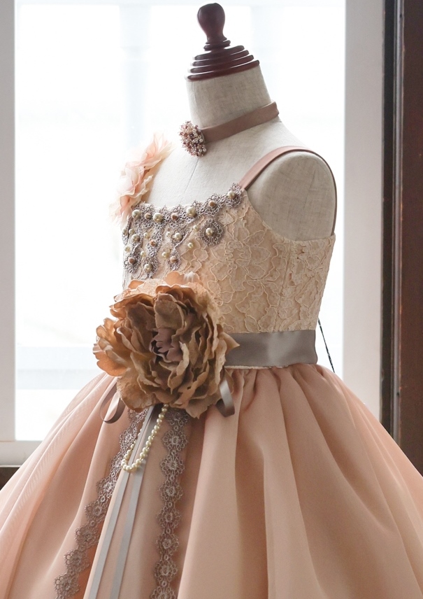 ロングドレスR-044　ベージュ - 画像 (6)