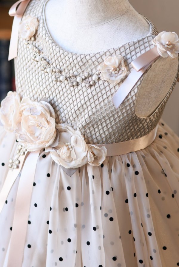 ロングドレスR-087 ベージュ - 画像 (2)