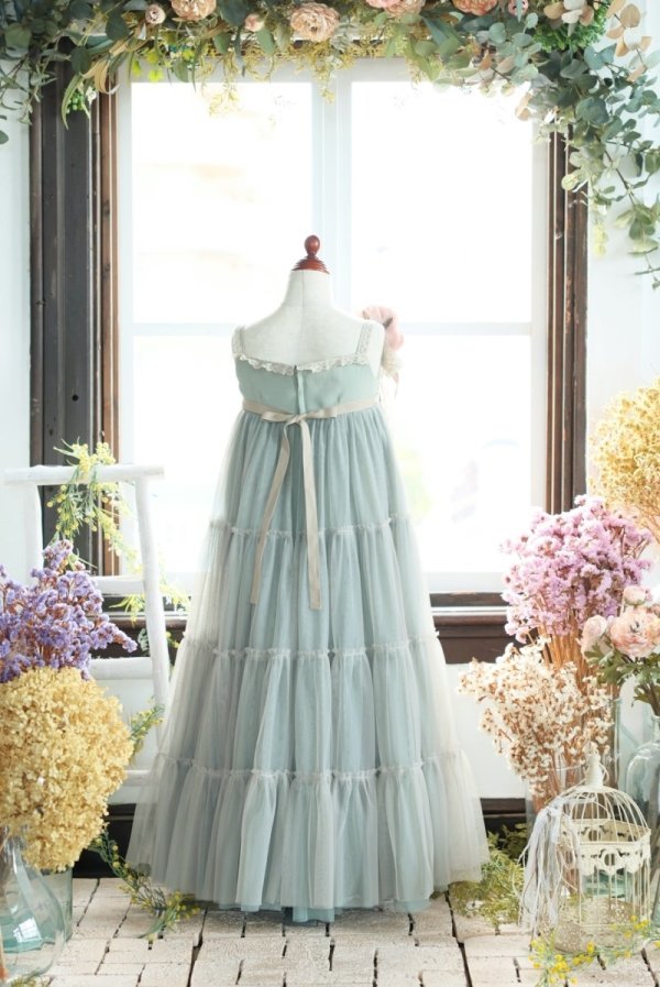 ロングドレスR-093 グリーン - 画像 (3)