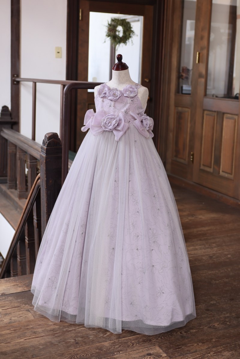 ロングドレスR-086 パープル