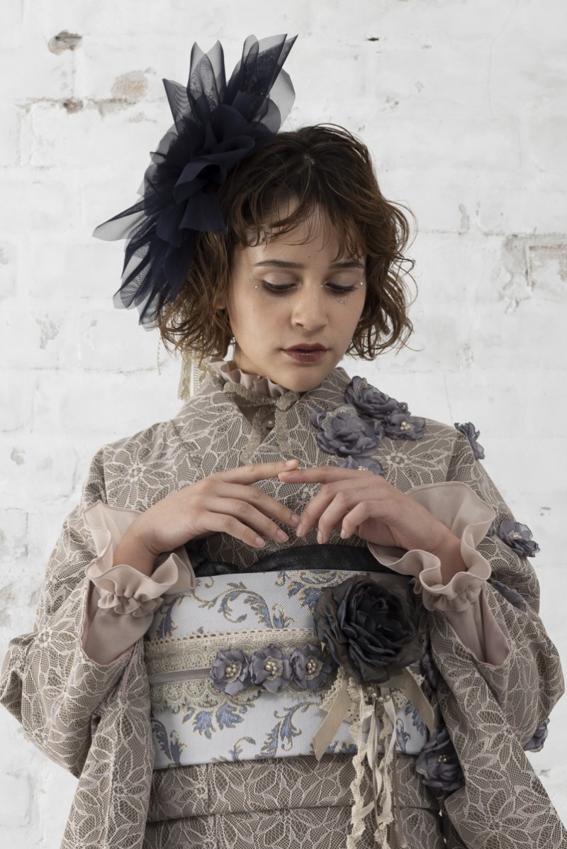 【ｱｳﾄﾚｯﾄ】合繊振袖ラフィネモカ GF-55 -フィオラ・ドール- - 画像 (4)