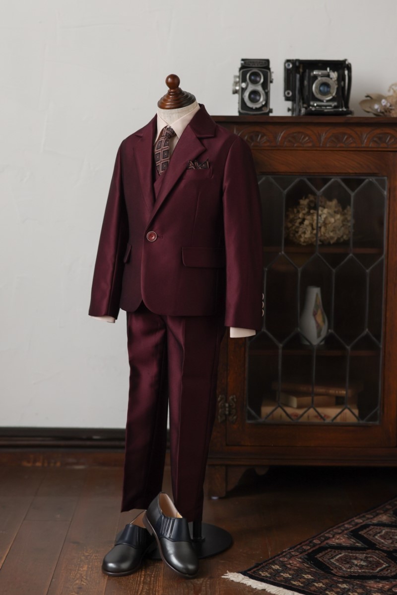 【現品100㎝・110㎝】キッズタキシード RT-027 ボルドー