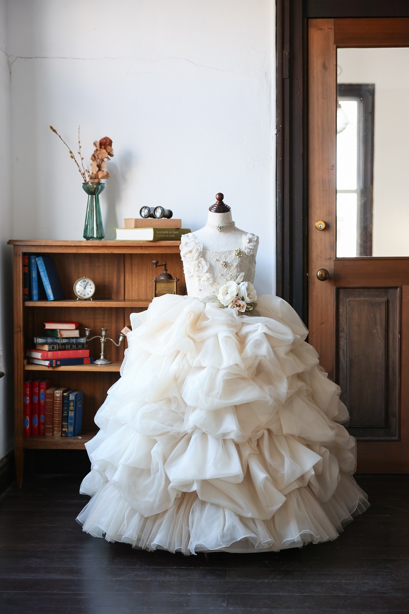 ロングドレスR-110　アイボリー