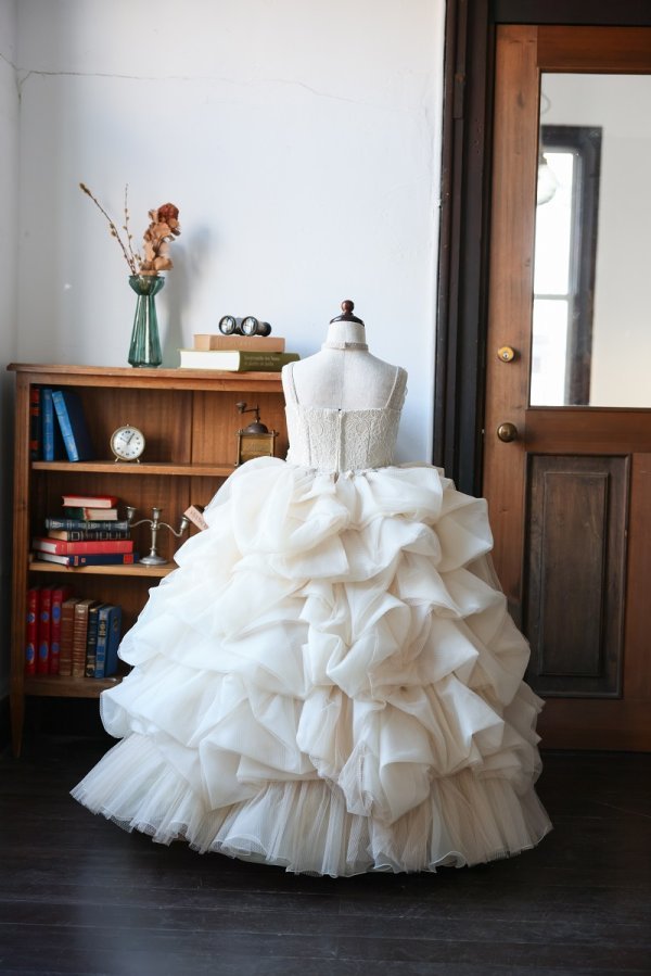 ロングドレスR-110　アイボリー - 画像 (2)