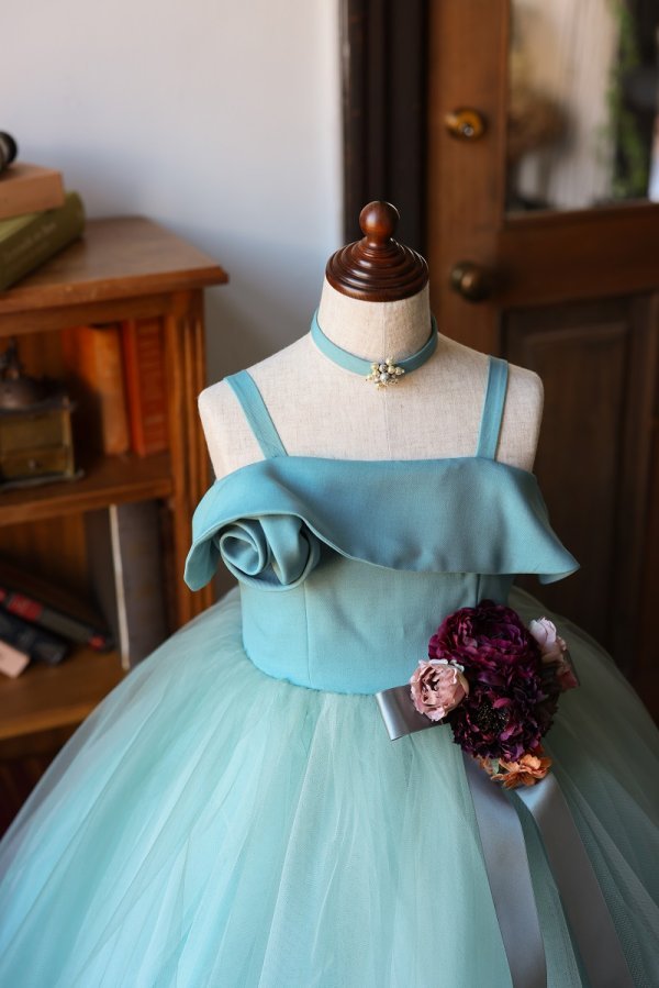 ロングドレスR-113 ブルー - 画像 (3)