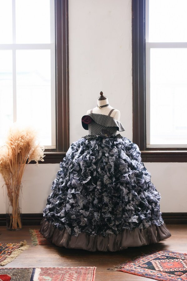 ロングドレスR-109 モノトーン