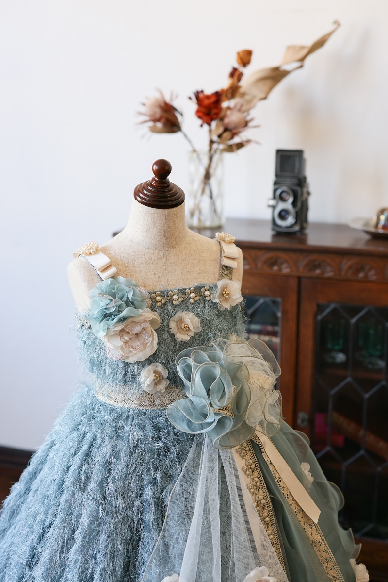 ロングドレスR-107 ブルー - 画像 (4)