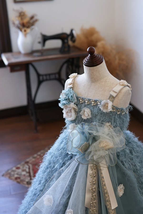 ロングドレスR-107 ブルー - 画像 (5)