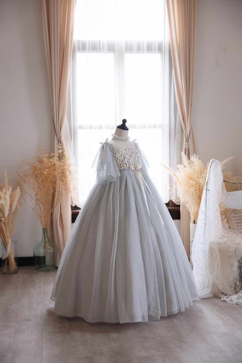 ロングドレスR-111 シルバー