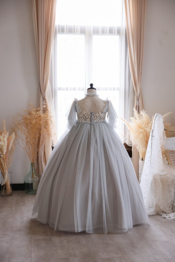 ロングドレスR-111 シルバー - 画像 (2)