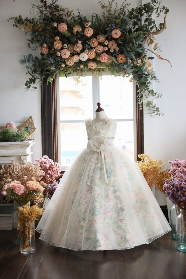 ロングドレスR-106 アイボリー