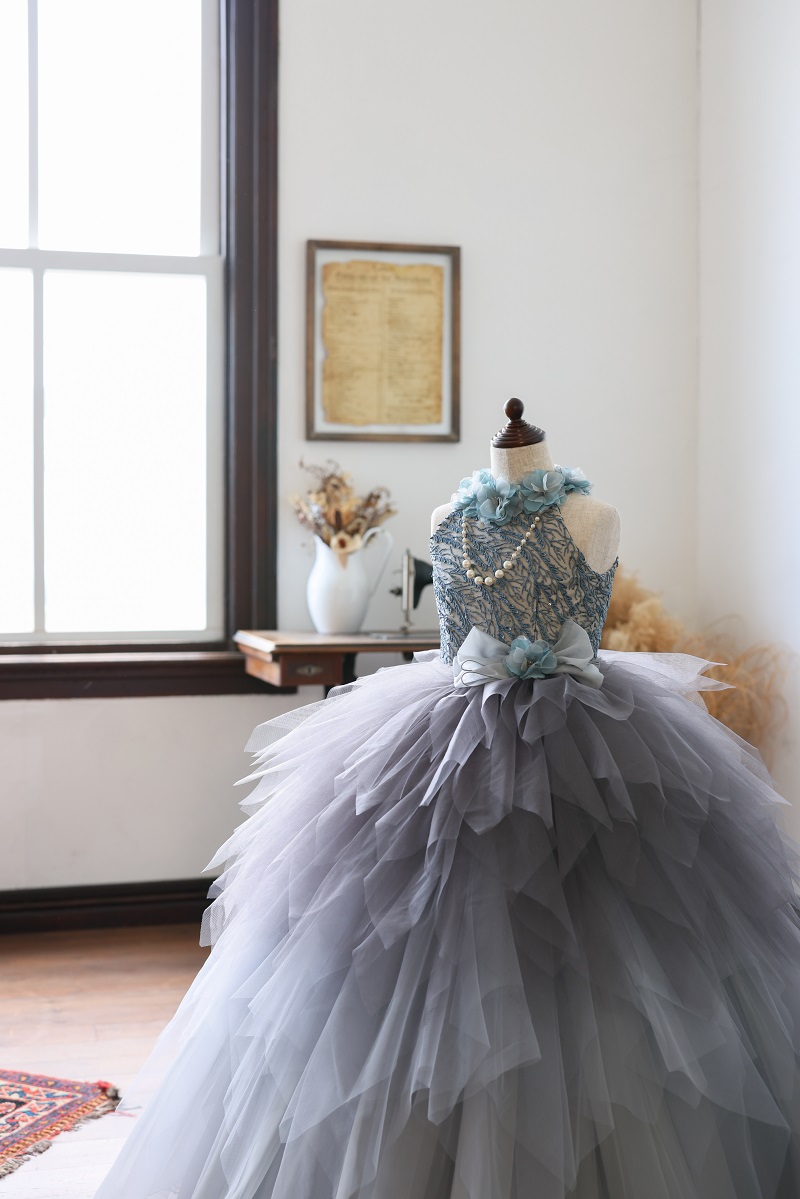 ロングドレスR-108 グレー - 画像 (5)