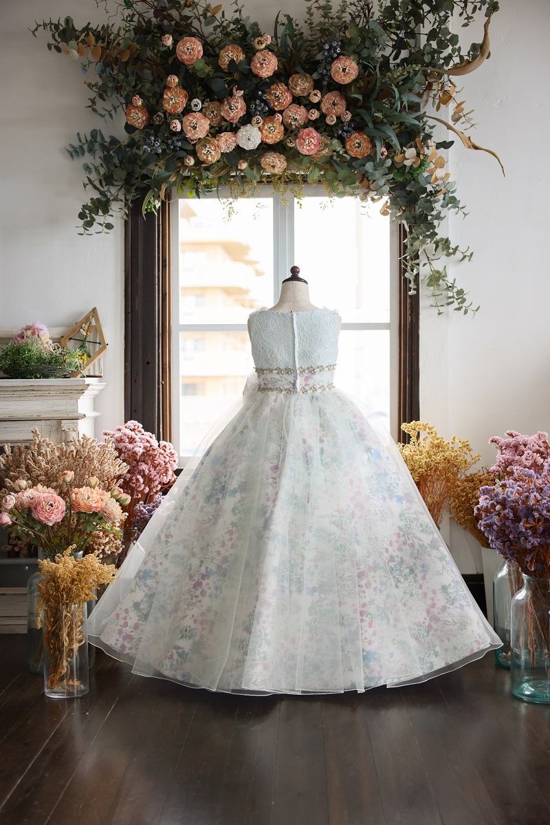 ロングドレスR-106 ブルー - 画像 (2)