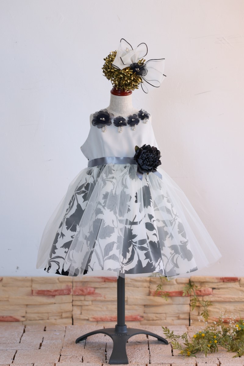 【現品100㎝】ショートドレスR-103 ホワイト