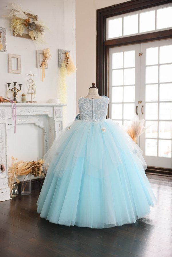 ロングドレスR-112 ブルー - 画像 (3)