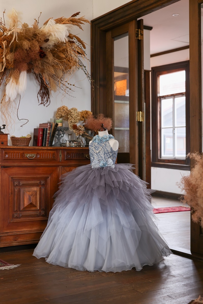 ロングドレスR-108 グレー - 画像 (4)