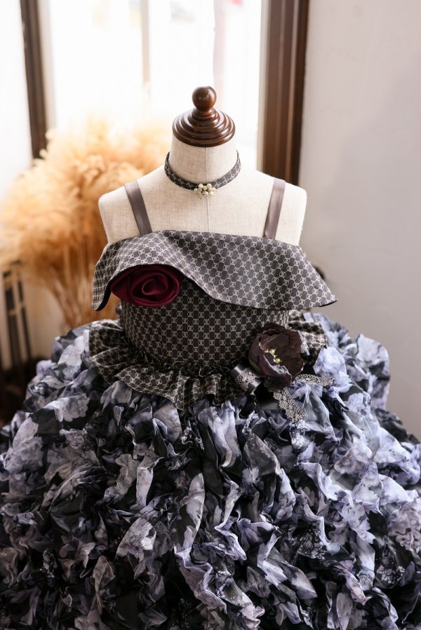 ロングドレスR-109 モノトーン - 画像 (2)