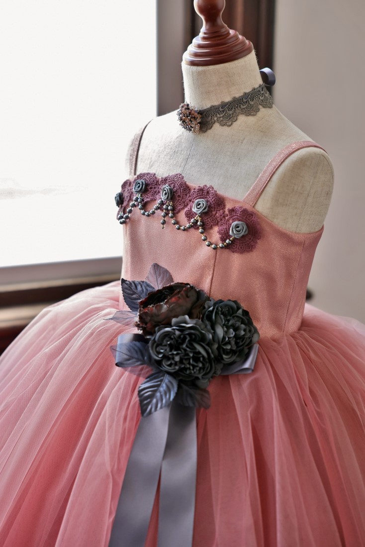 ロングドレスR-050　モーブ(ﾋﾟﾝｸﾊﾟｰﾌﾟﾙ) - 画像 (3)