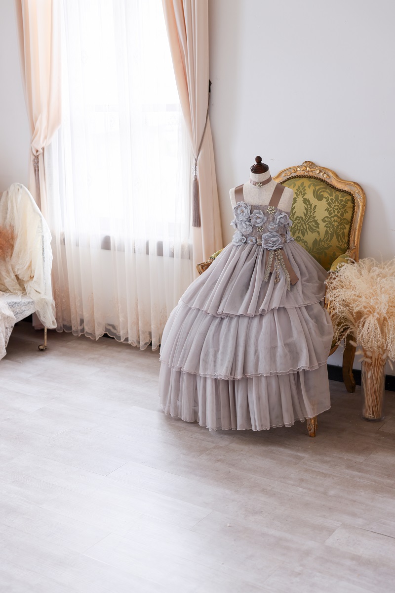 ロングドレスR-104 グレー - 画像 (8)