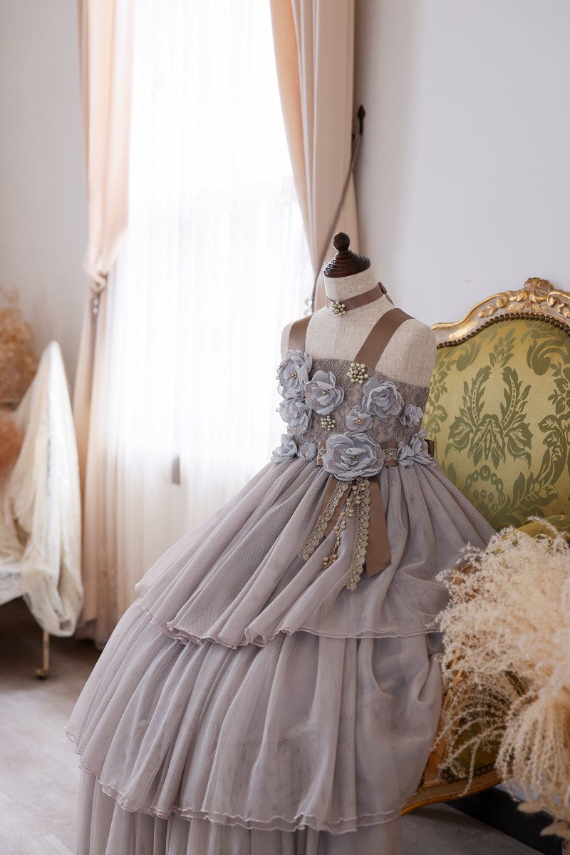 ロングドレスR-104 グレー - 画像 (7)