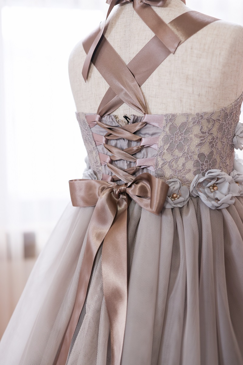 ロングドレスR-104 グレー - 画像 (2)