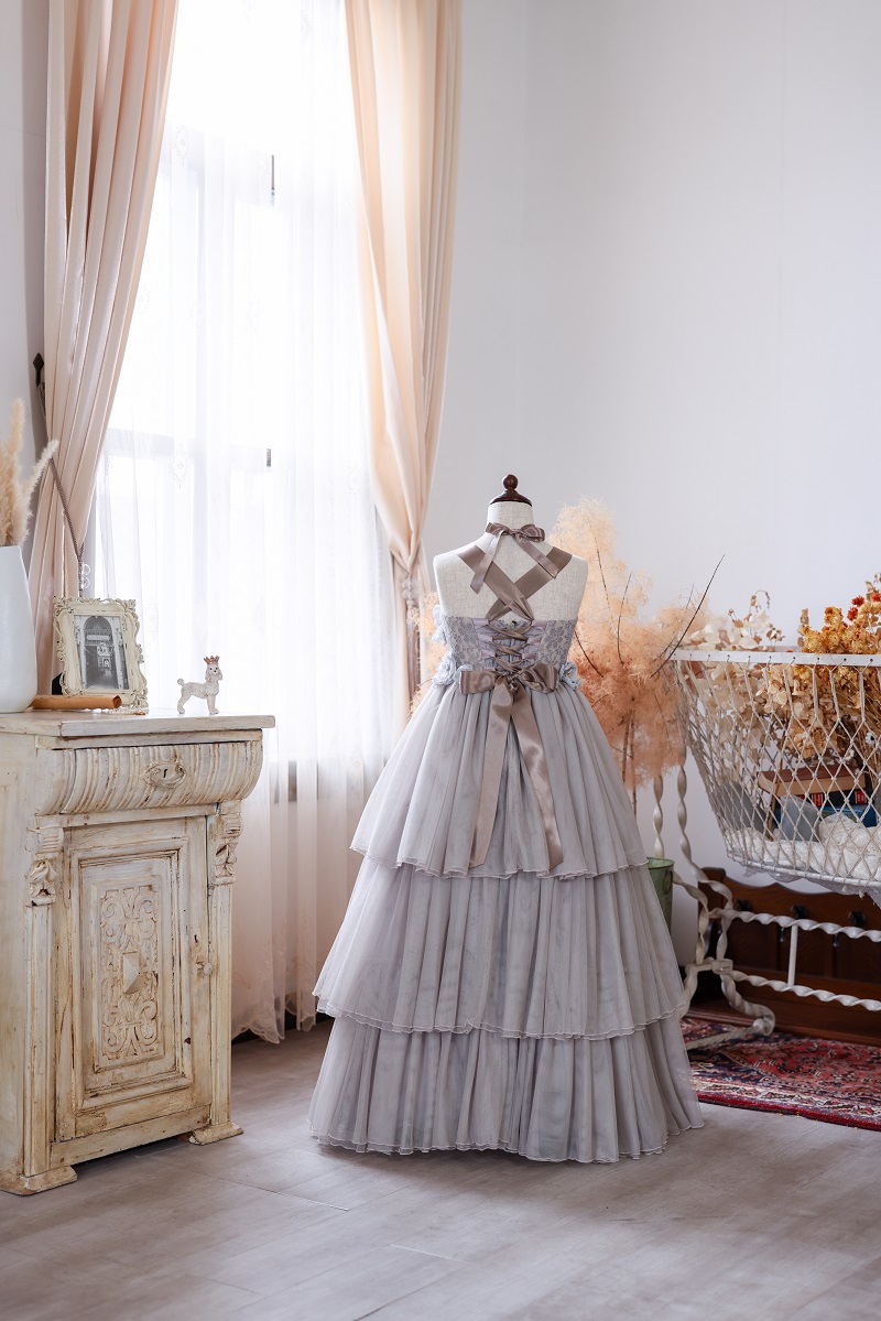 ロングドレスR-104 グレー - 画像 (9)