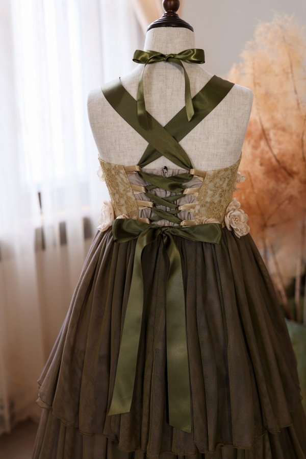 ロングドレスR-104　カラシ - 画像 (6)