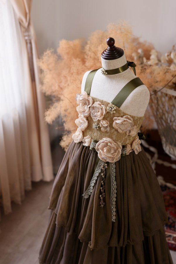 ロングドレスR-104　カラシ - 画像 (4)