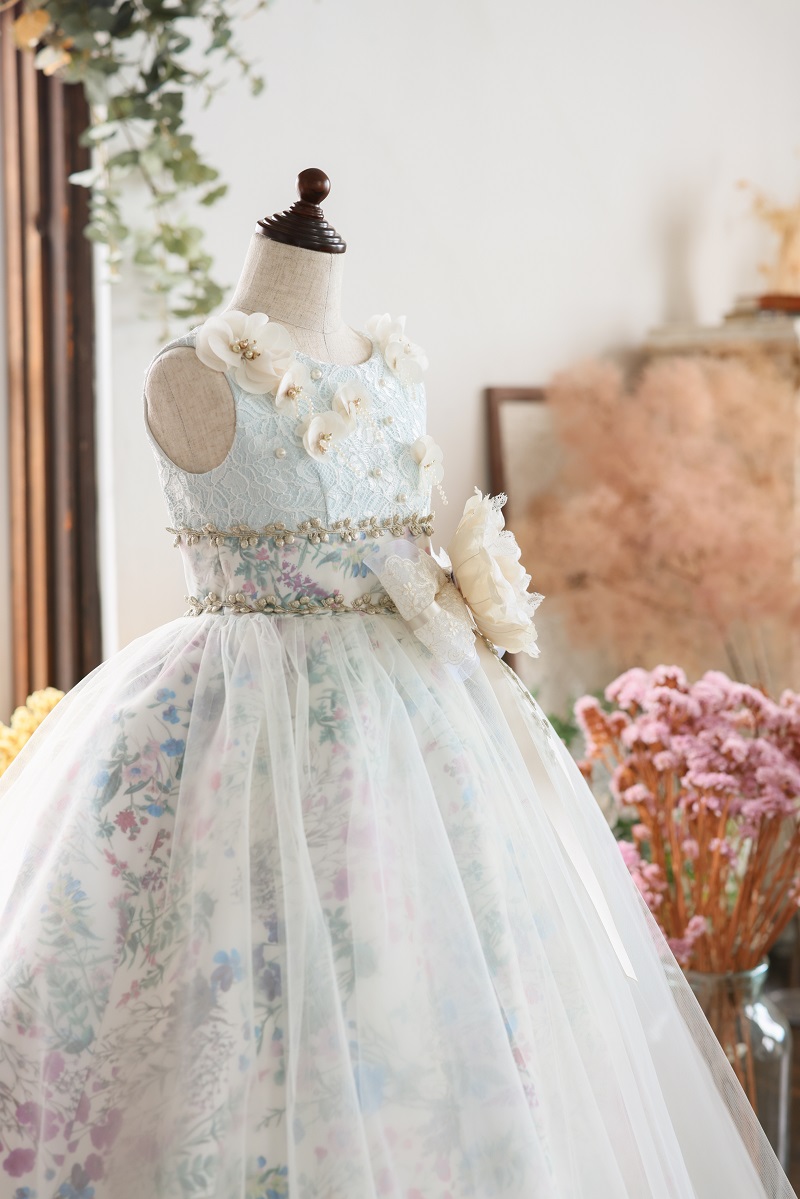 ロングドレスR-106 ブルー - 画像 (5)