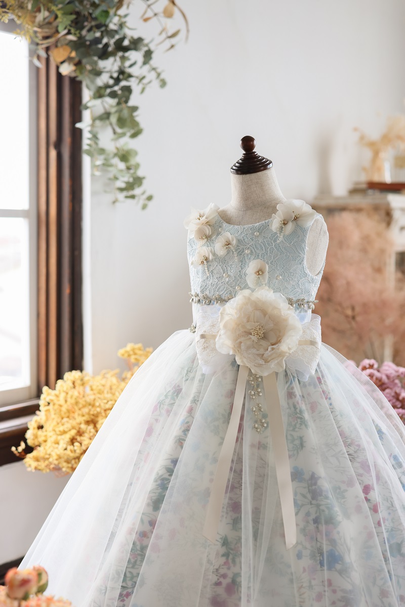 ロングドレスR-106 ブルー - 画像 (4)