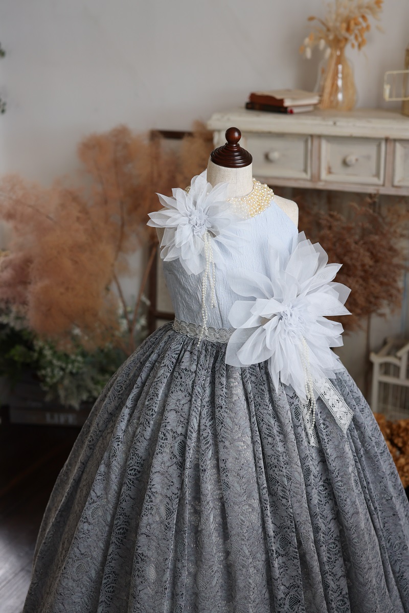 ロングドレスR-105 グレー - 画像 (3)