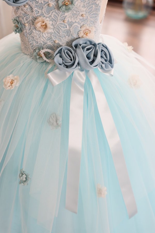 ロングドレスR-112 ブルー - 画像 (5)